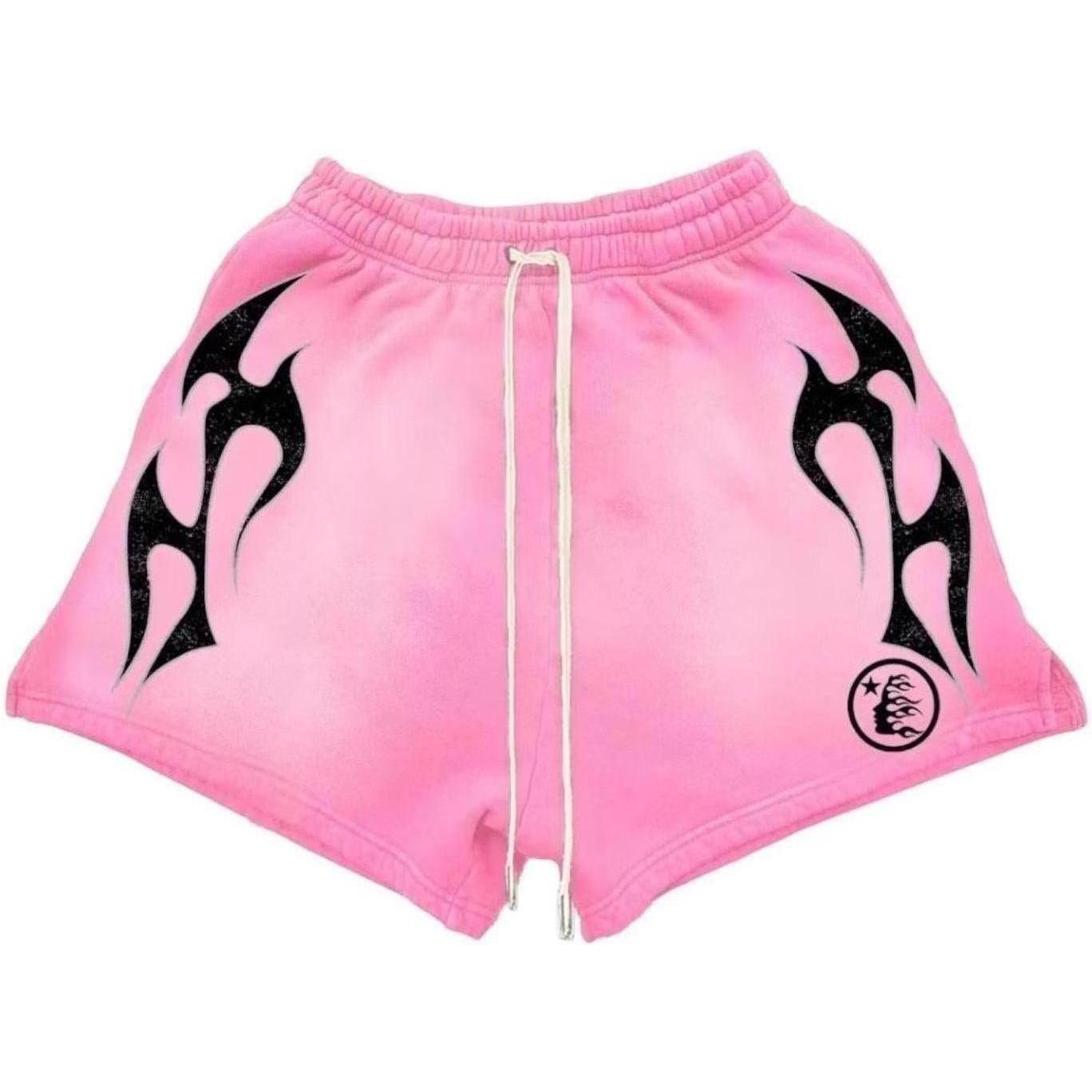 Hellstar Flame Shorts Pink