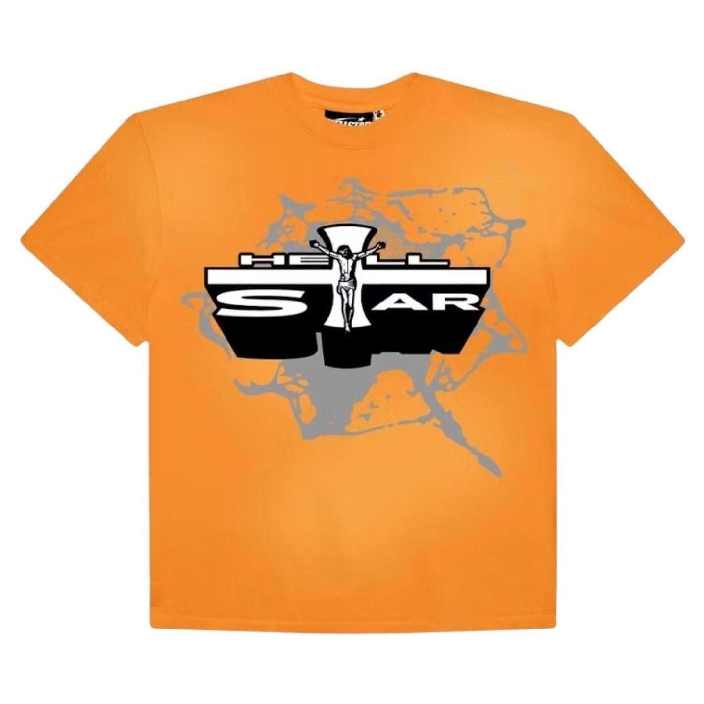 Hellstar Jesus T-Shirt Orange