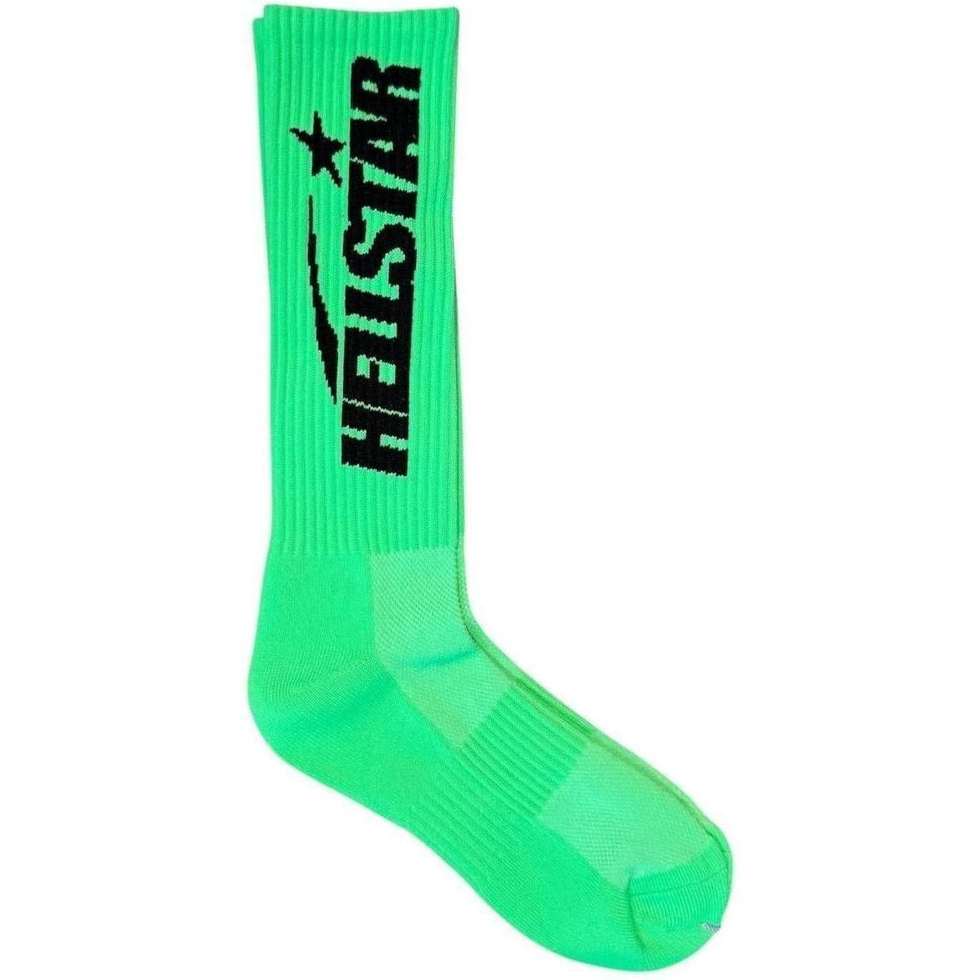 Hellstar Logo Socks Neon Green
