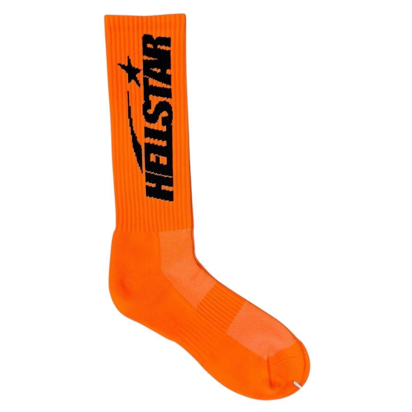 Hellstar Logo Socks Neon Orange