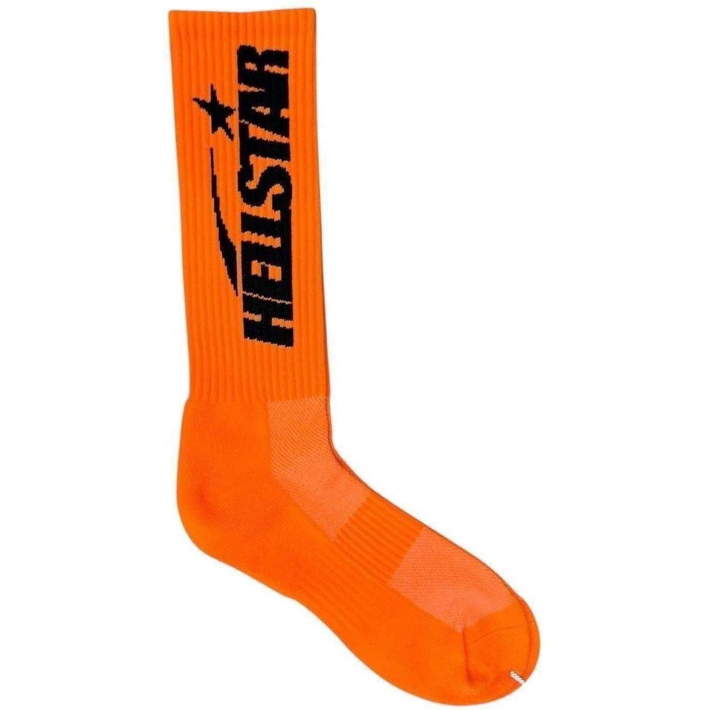 Hellstar Logo Socks Neon Orange