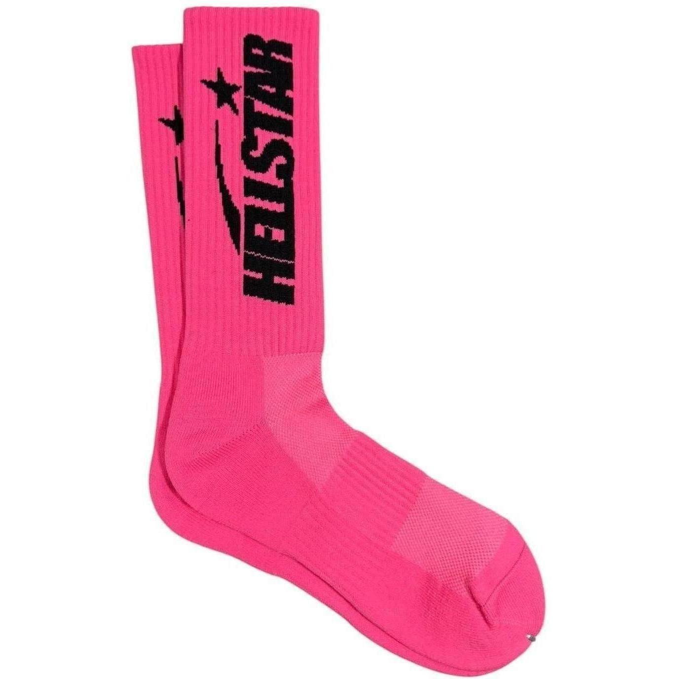 Hellstar Logo Socks Neon Pink