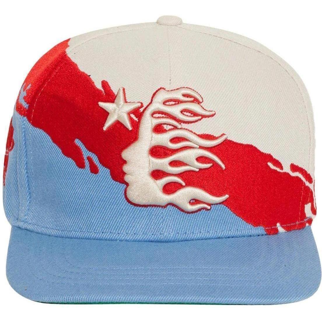 Hellstar Paintbrush Snapback Hat Red Blue