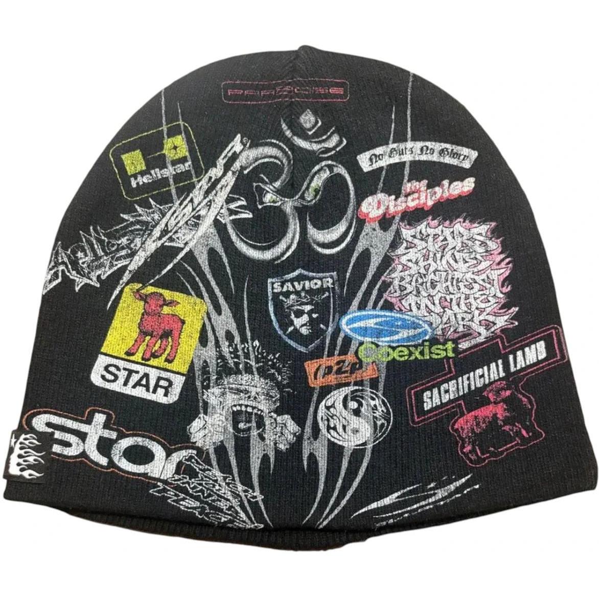 Hellstar Patch Print Beanie Black