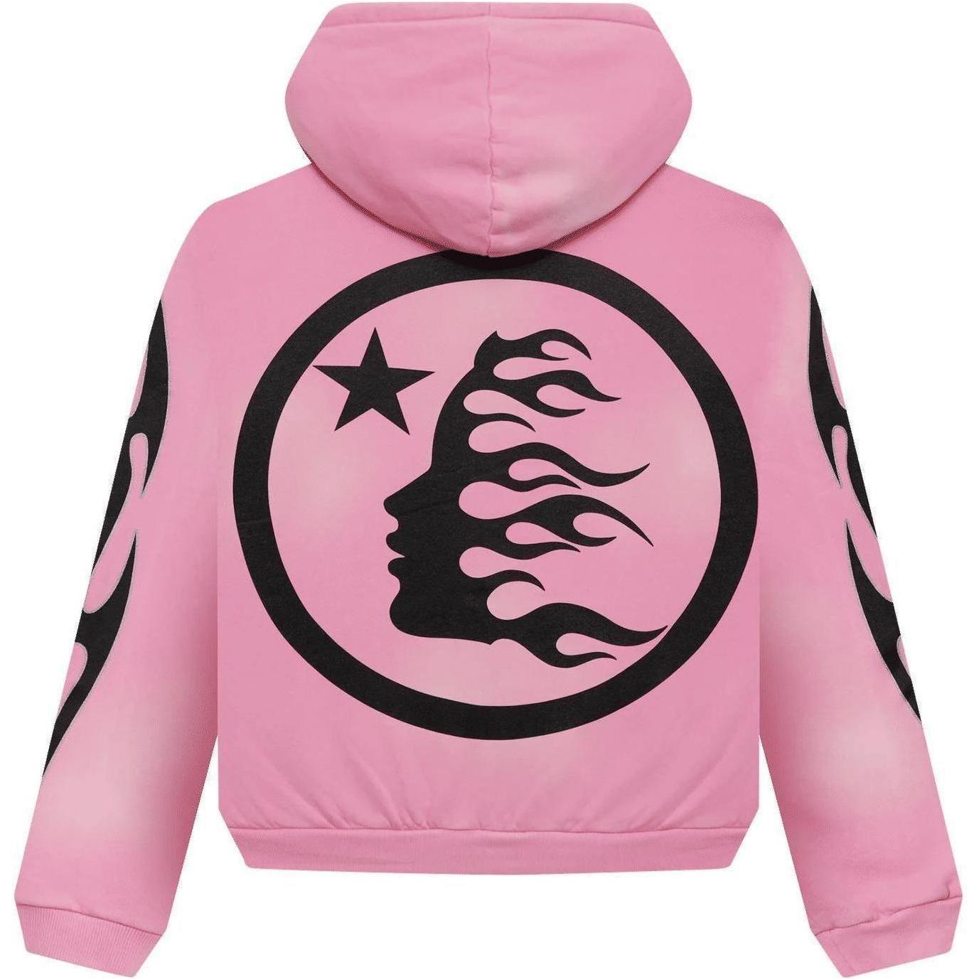 Hellstar Sports Flame Zip Up Pink
