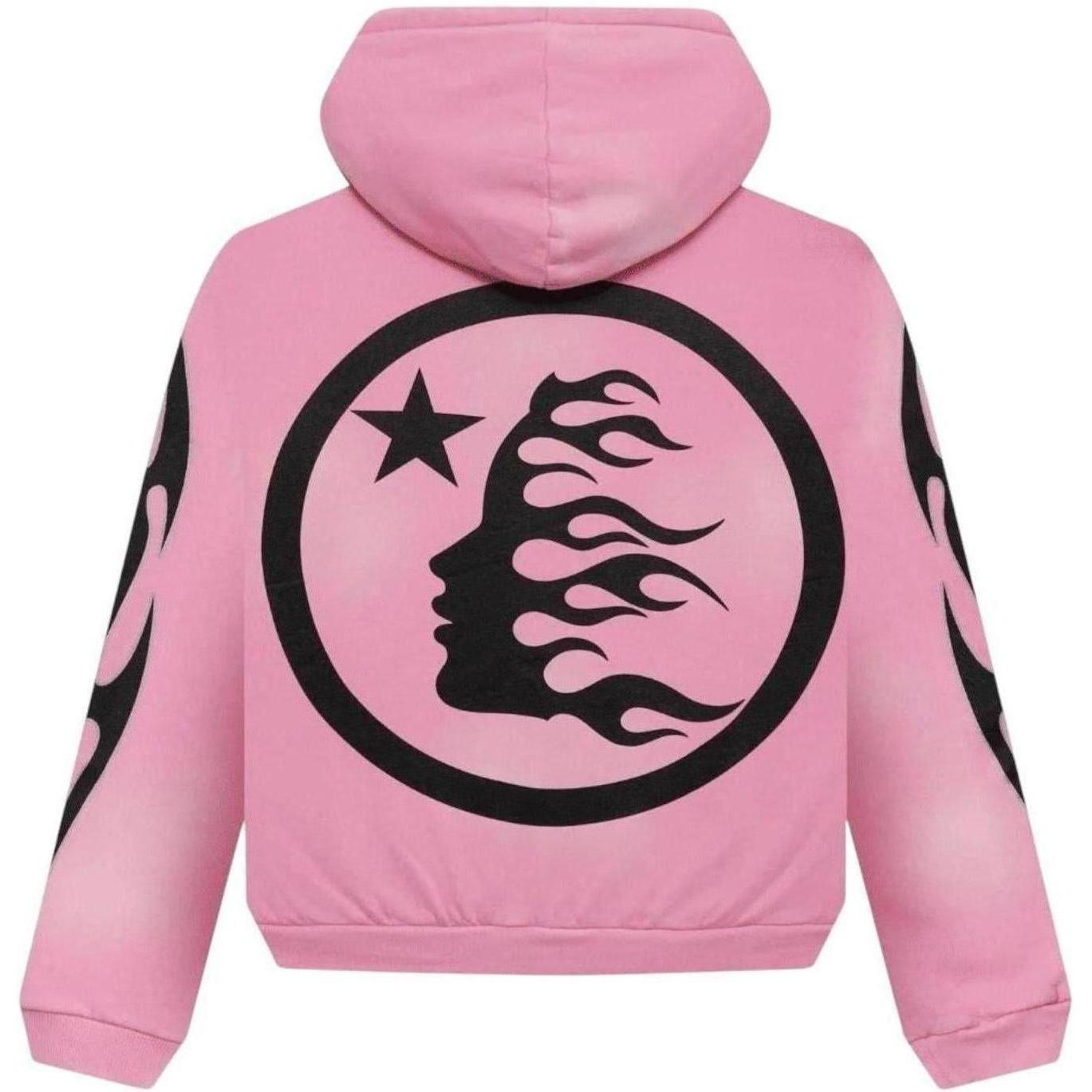 Hellstar Sports Flame Zip Up Pink