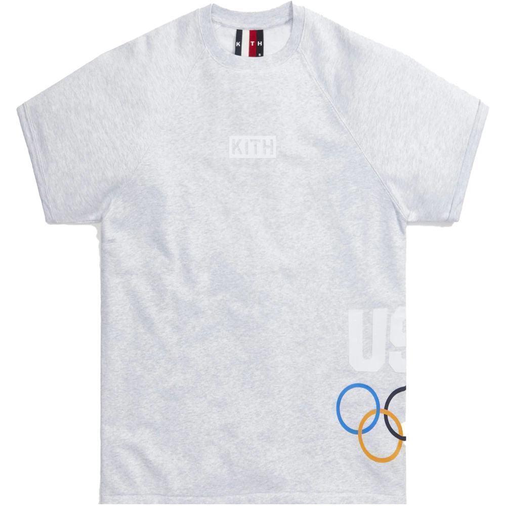 Kith for Team USA 5 Rings Howard Tee Light Heather Grey