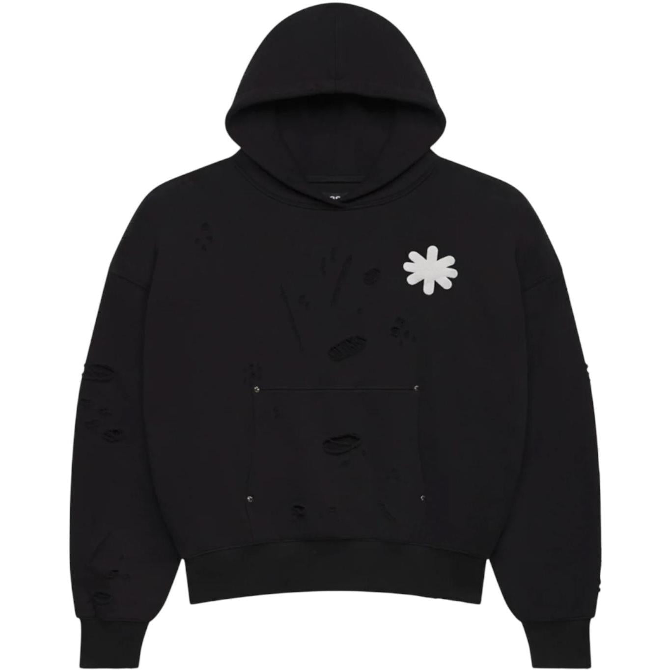 LostShdws DSTRY DBL Layer Logo Hoodie Black