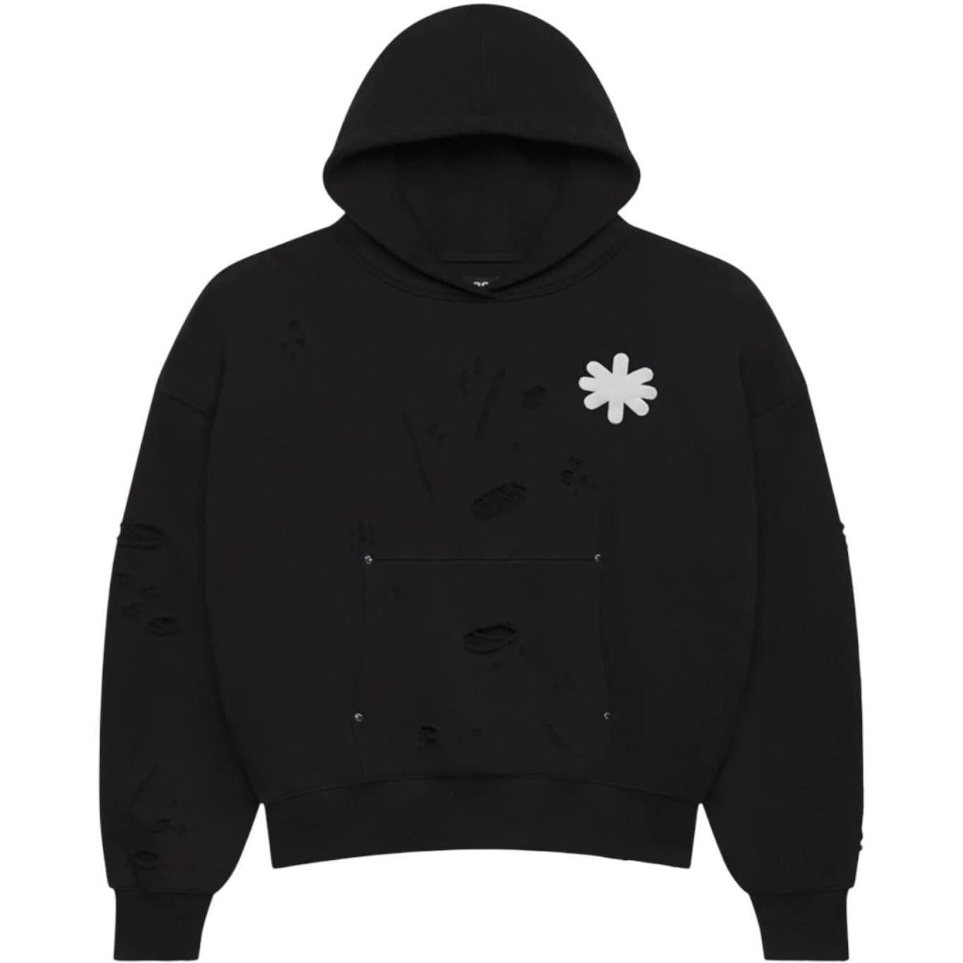 LostShdws DSTRY DBL Layer Logo Hoodie Black