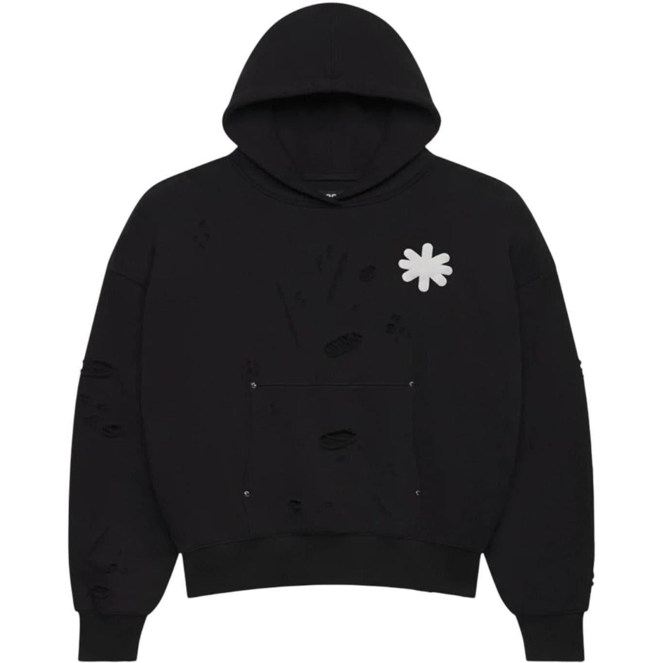 LostShdws DSTRY DBL Layer Logo Hoodie Black