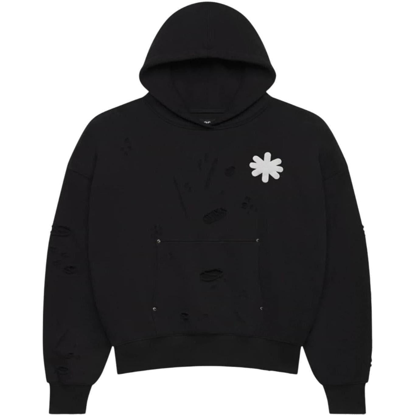 LostShdws DSTRY DBL Layer Logo Hoodie Black