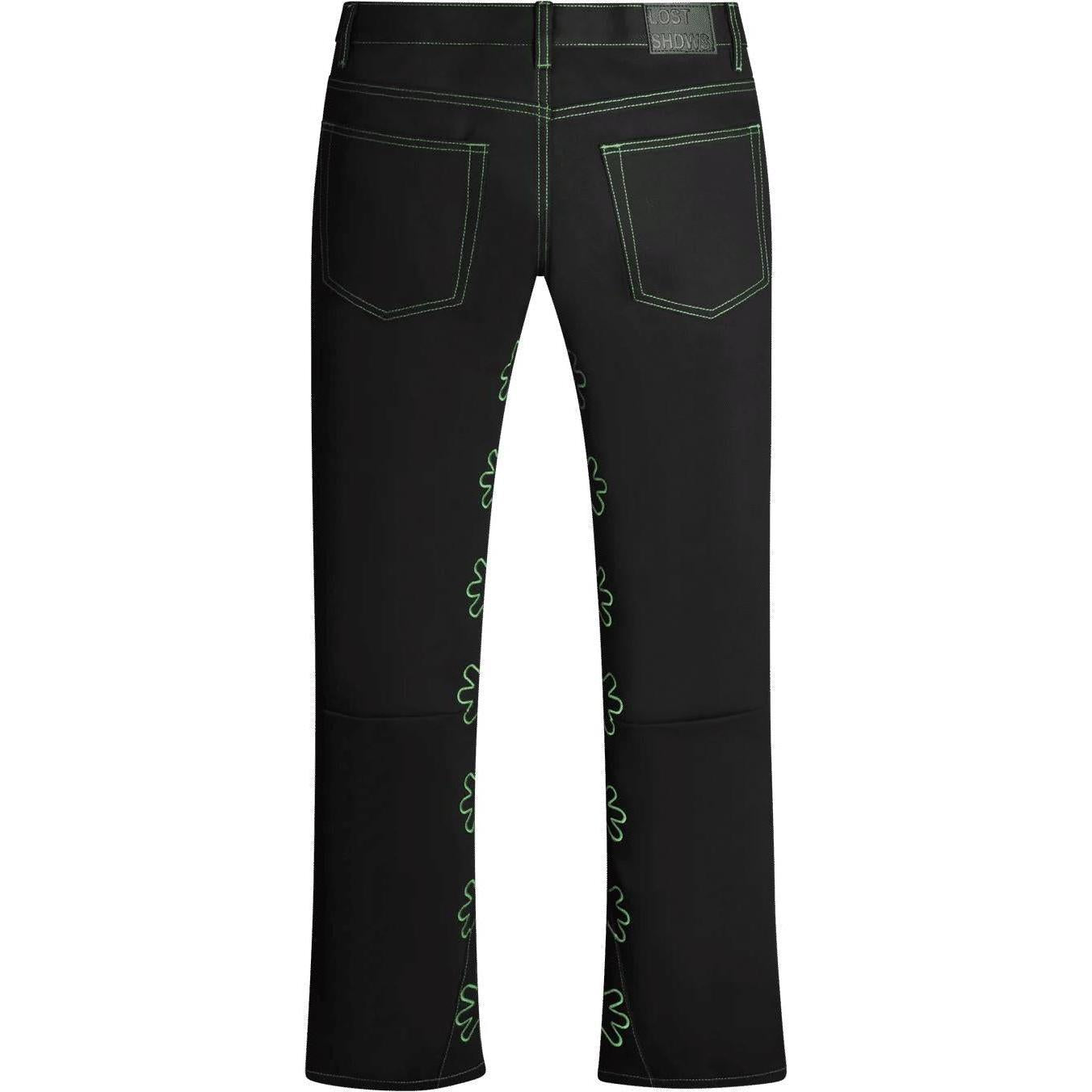 LostShdws Drkshdws Outline Denim Pants Green