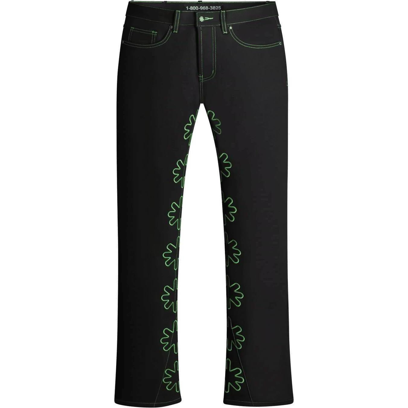 LostShdws Drkshdws Outline Denim Pants Green