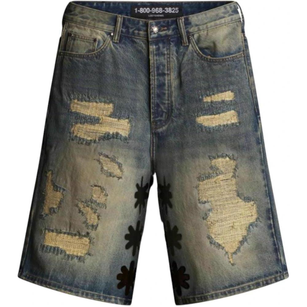 LostShdws Dstry Denim Short Shorts Blue Black