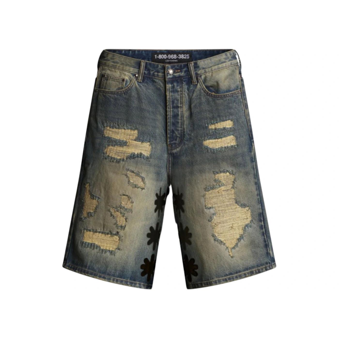 LostShdws Dstry Denim Short Shorts Blue Black