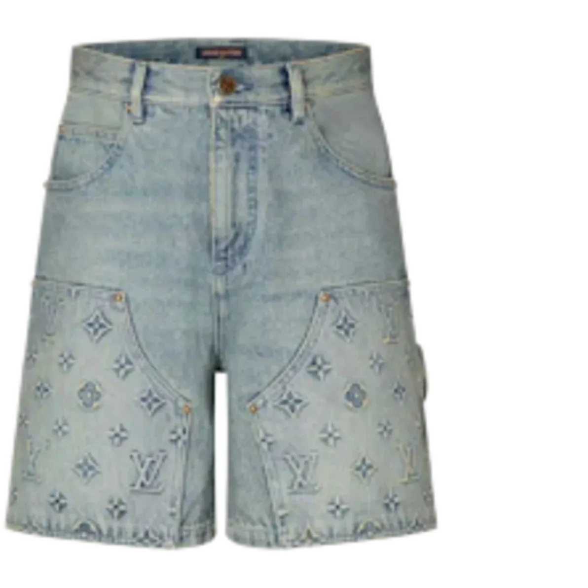Louis Vuitton Denim Carpenter Shorts Blue