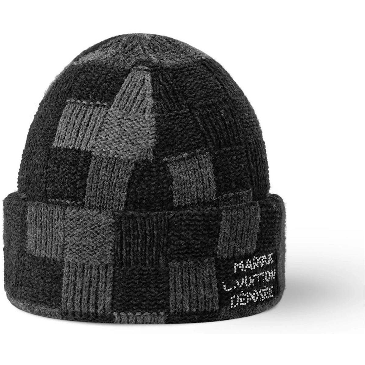 Louis Vuitton LV Crush Damoflage Beanie Black Damoflage