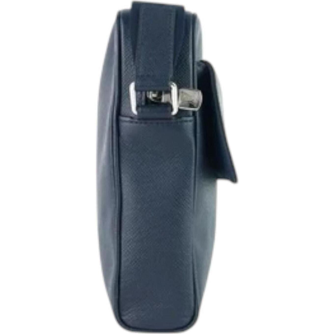 Louis Vuitton Taiga Alex Leather Messenger Bag Navy