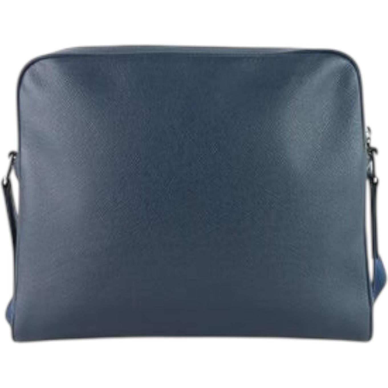 Louis Vuitton Taiga Alex Leather Messenger Bag Navy