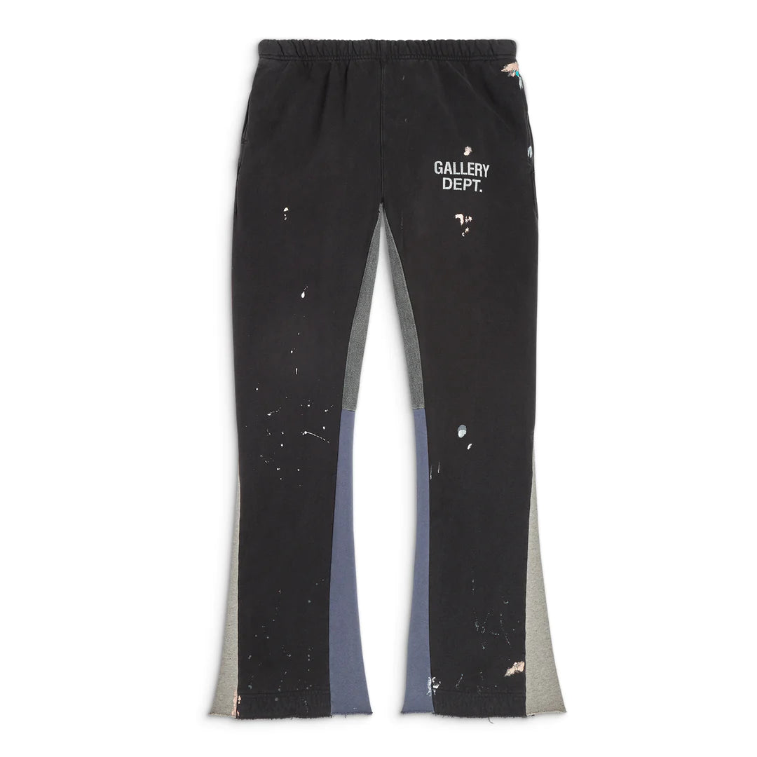 Black top flare sweatpants