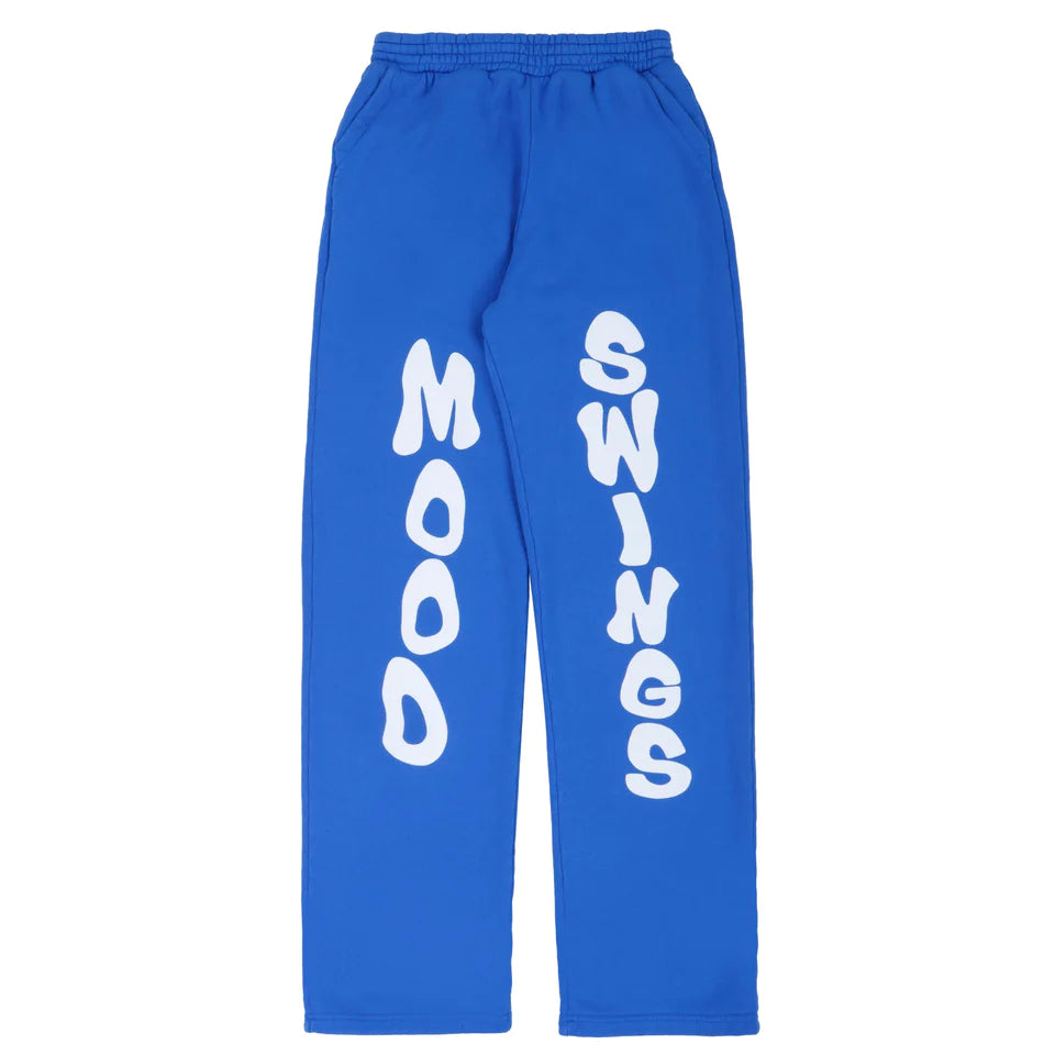 Mood Swings Stack Sweatpants Blue White