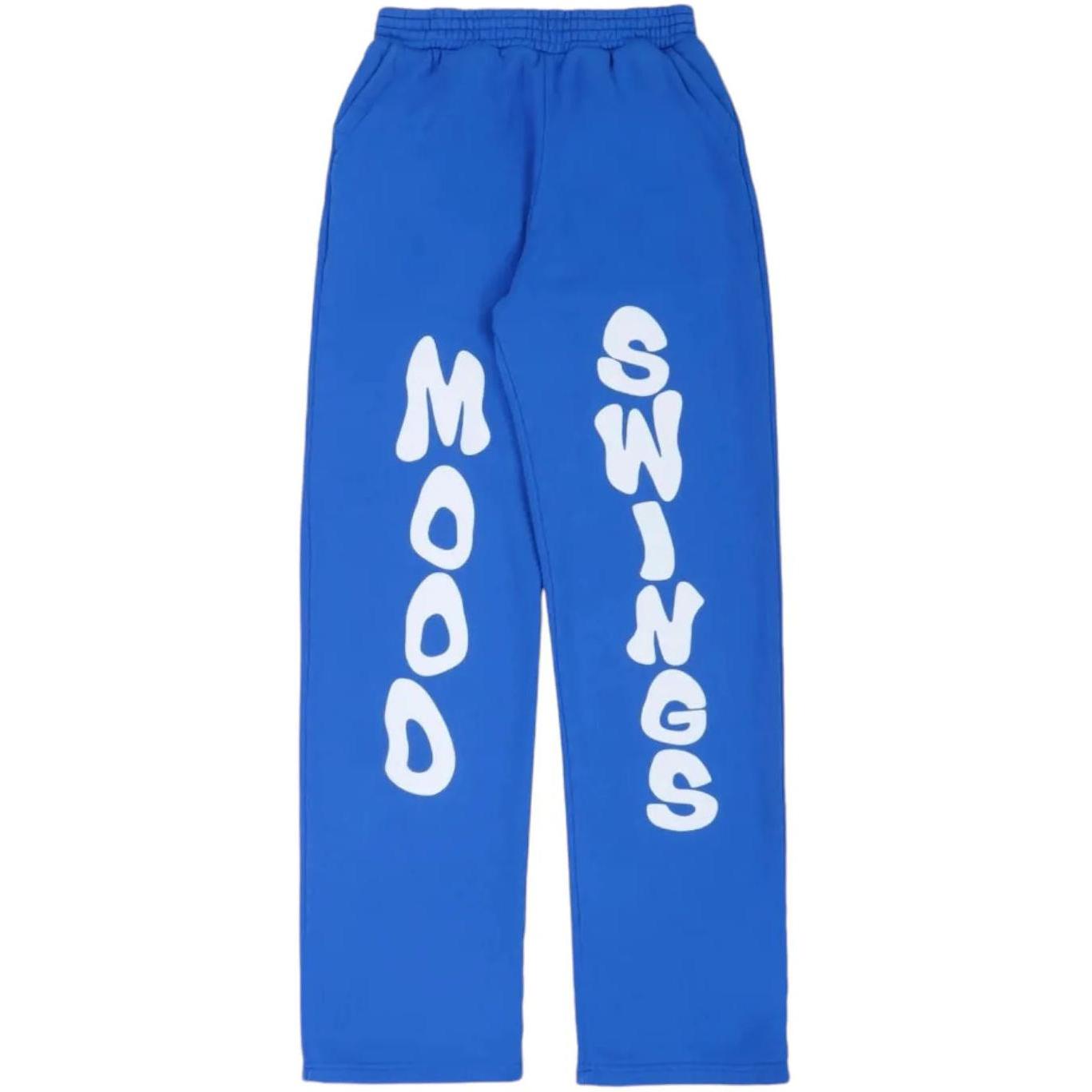 Mood Swings Stack Sweatpants Blue White