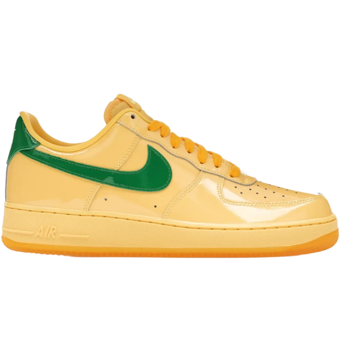 Nike Air Force 1 Low Patent Leather Topaz Gold Pine Green