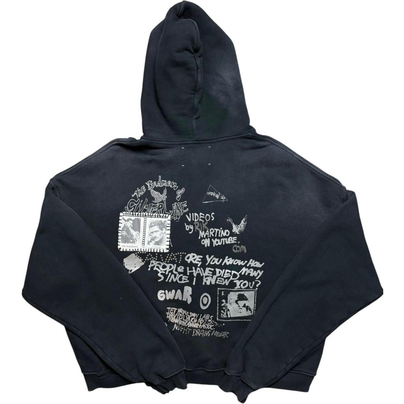 Paly Hollywood Birdman of Silver Lake Zip Up Hoodie Navy Blue - Like New