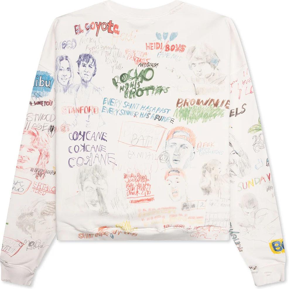 Paly Hollywood Good Times Are Over 2.0 Crewneck Vintage White