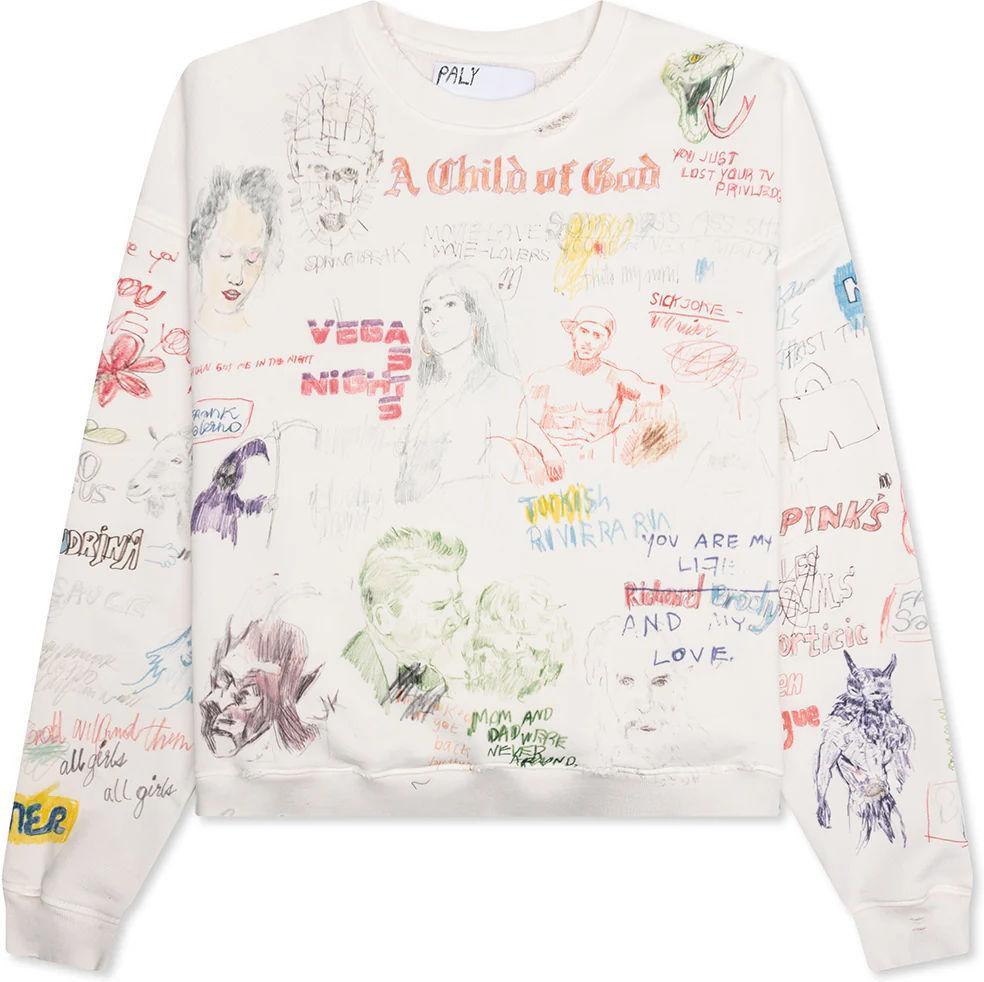 Paly Hollywood Good Times Are Over 2.0 Crewneck Vintage White