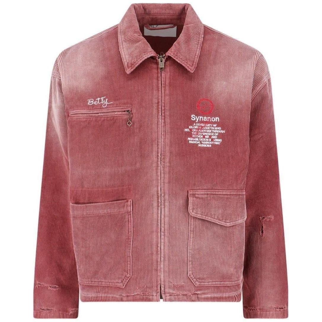 Paly Hollywood Synanon Corduroy Work Jacket Burgundy