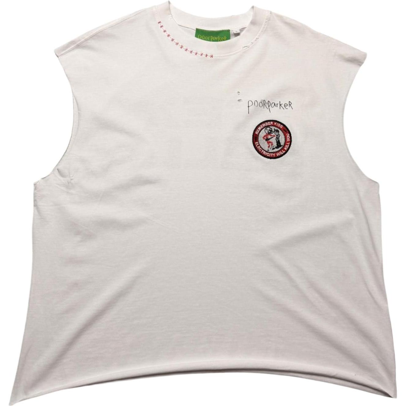 Poor Parker Vintage Electricity Kills One Of One Cut-Off T-Shirt