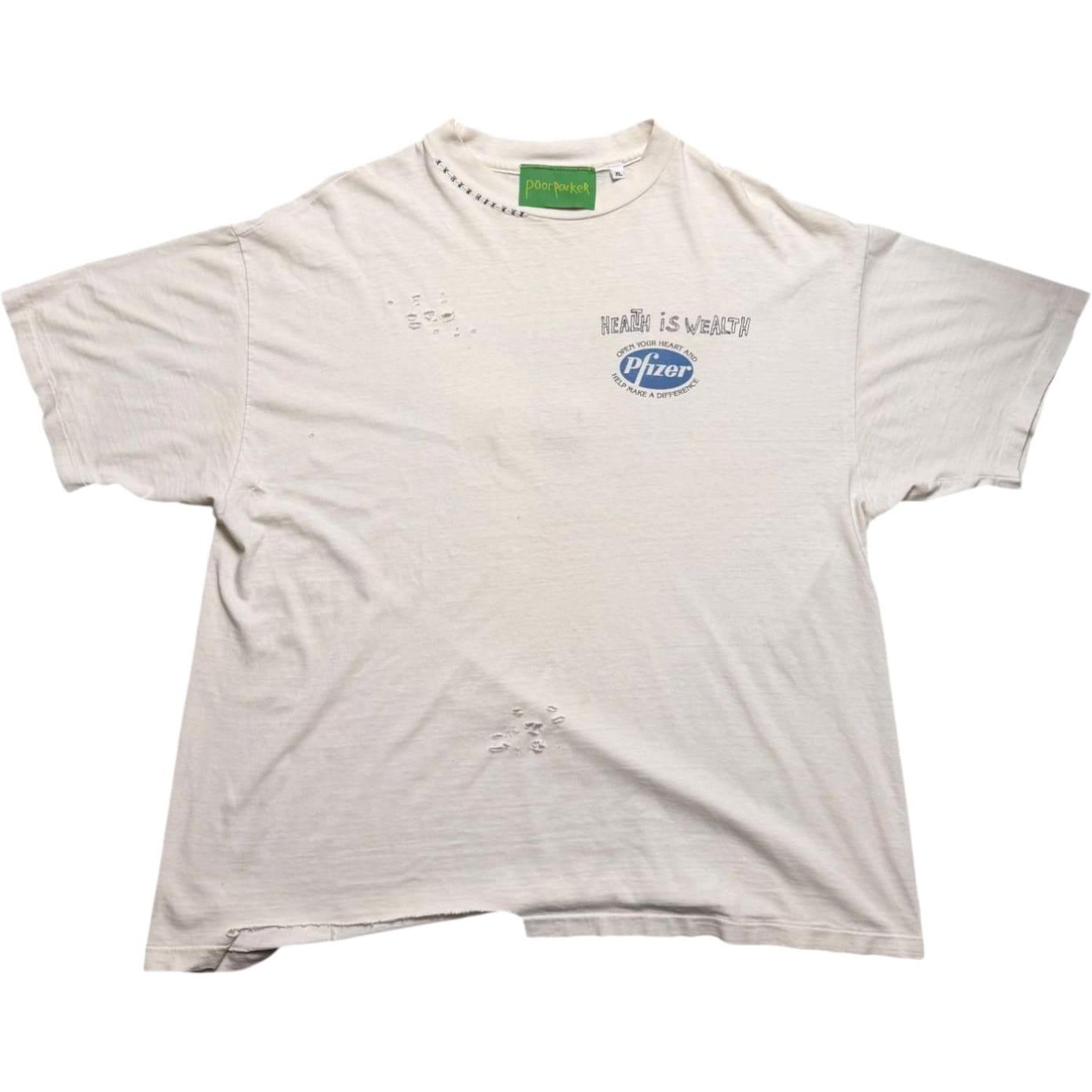Poor Parker Vintage Health Is Wealth Pfizer One Of One T-shirt