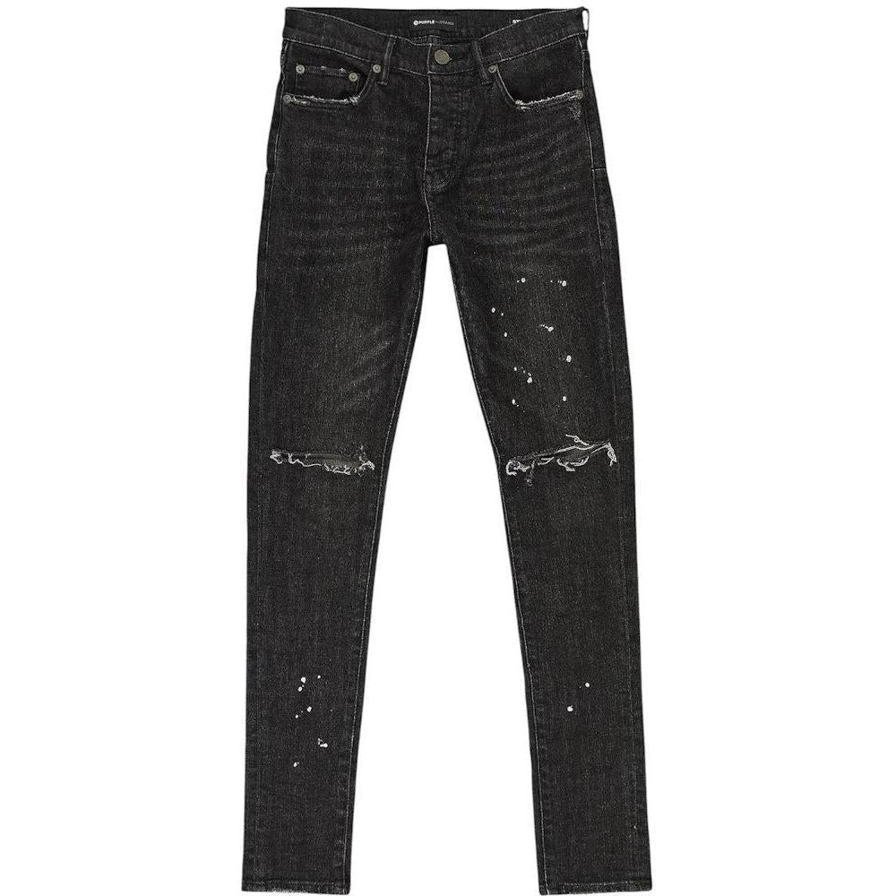 Purple Brand Over Spray Pants Black