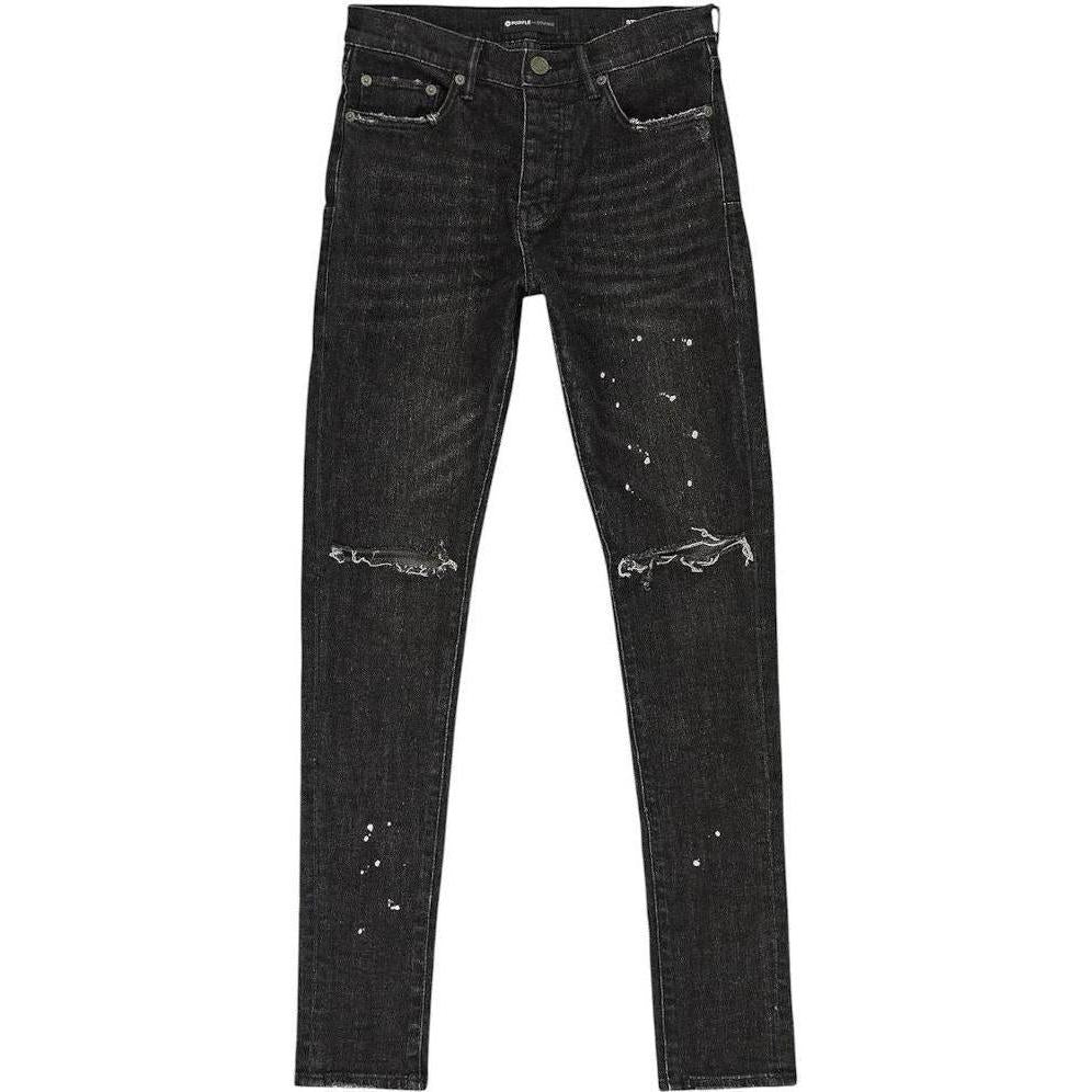 Purple Brand Over Spray Pants Black