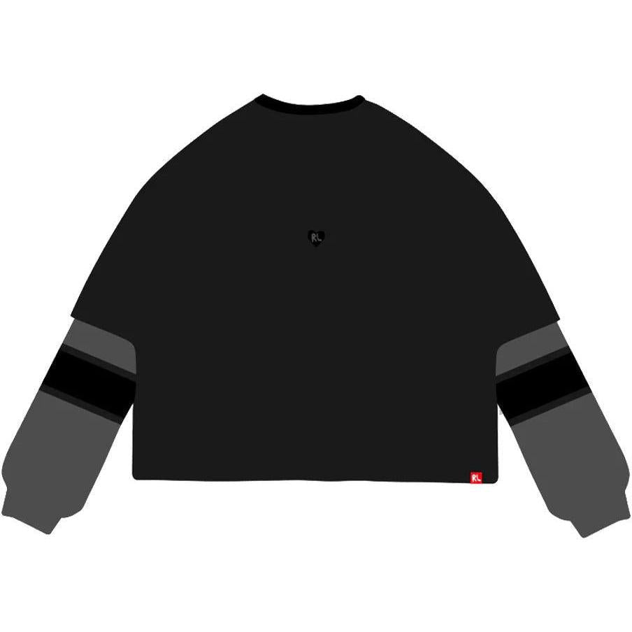 Red Letters A Little You Thermal Layer T-Shirt Black