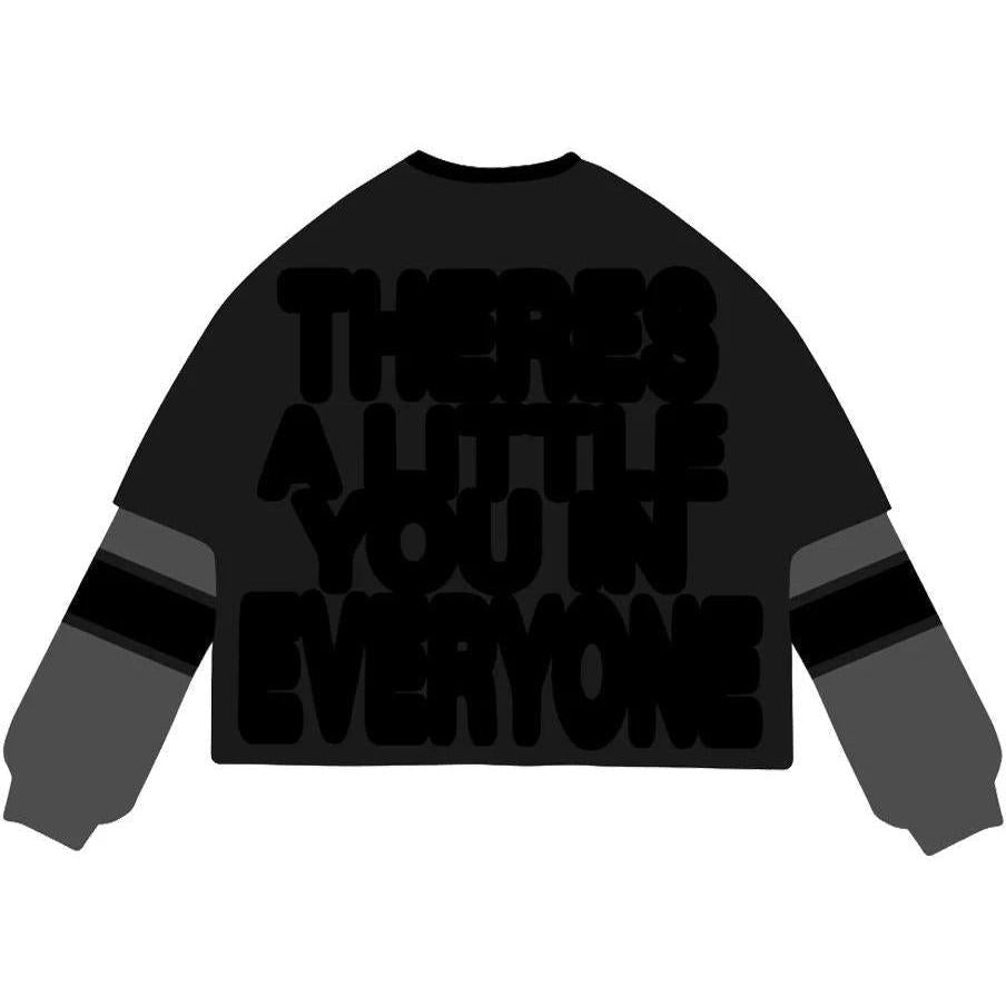 Red Letters A Little You Thermal Layer T-Shirt Black