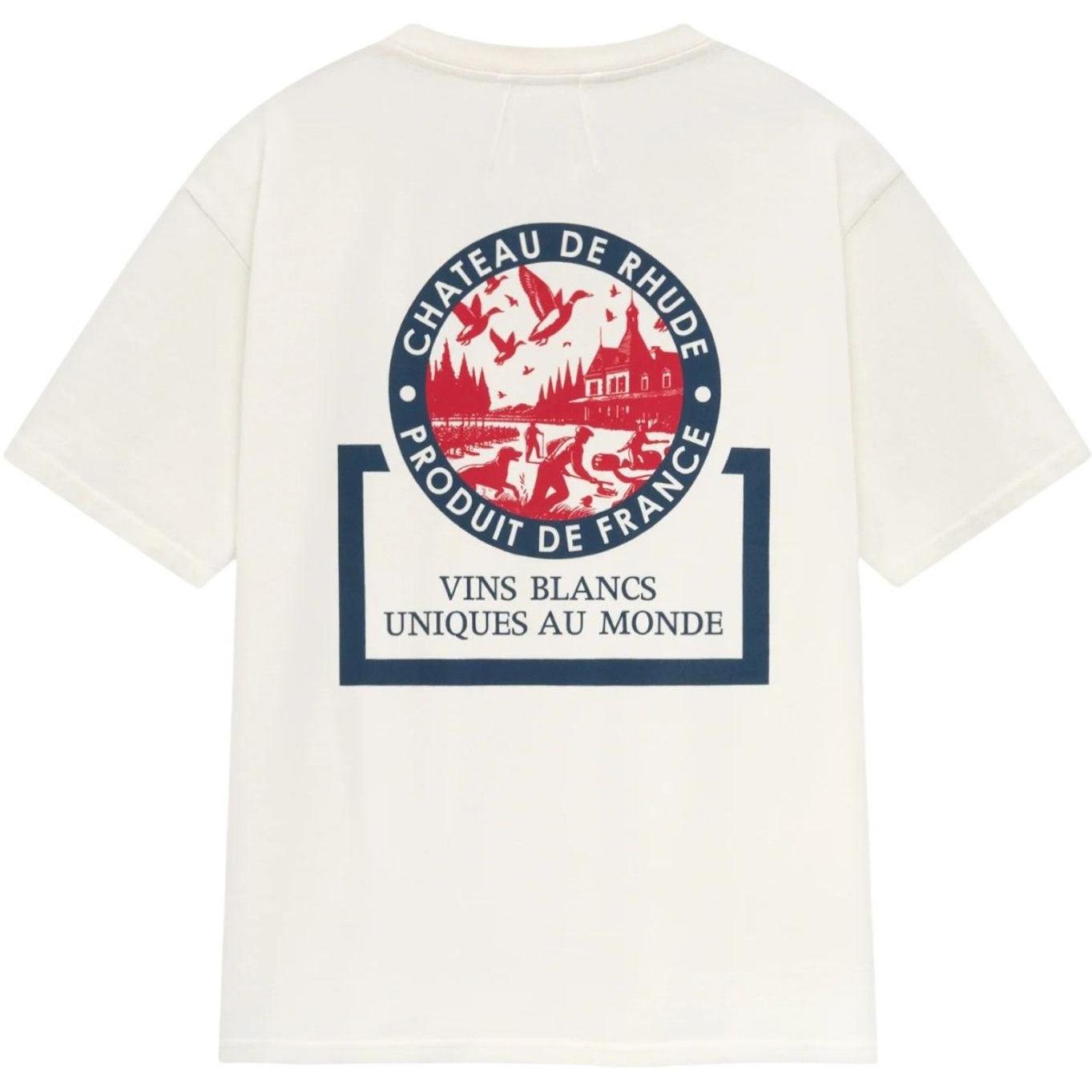 Rhude Bordeaux Wine T-Shirt Vintage White