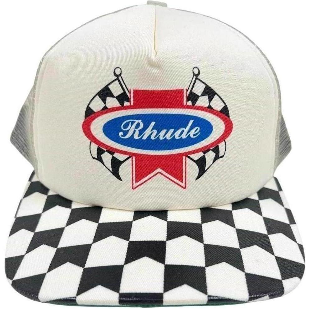 Rhude Chevron Rally Trucker Hat Off White