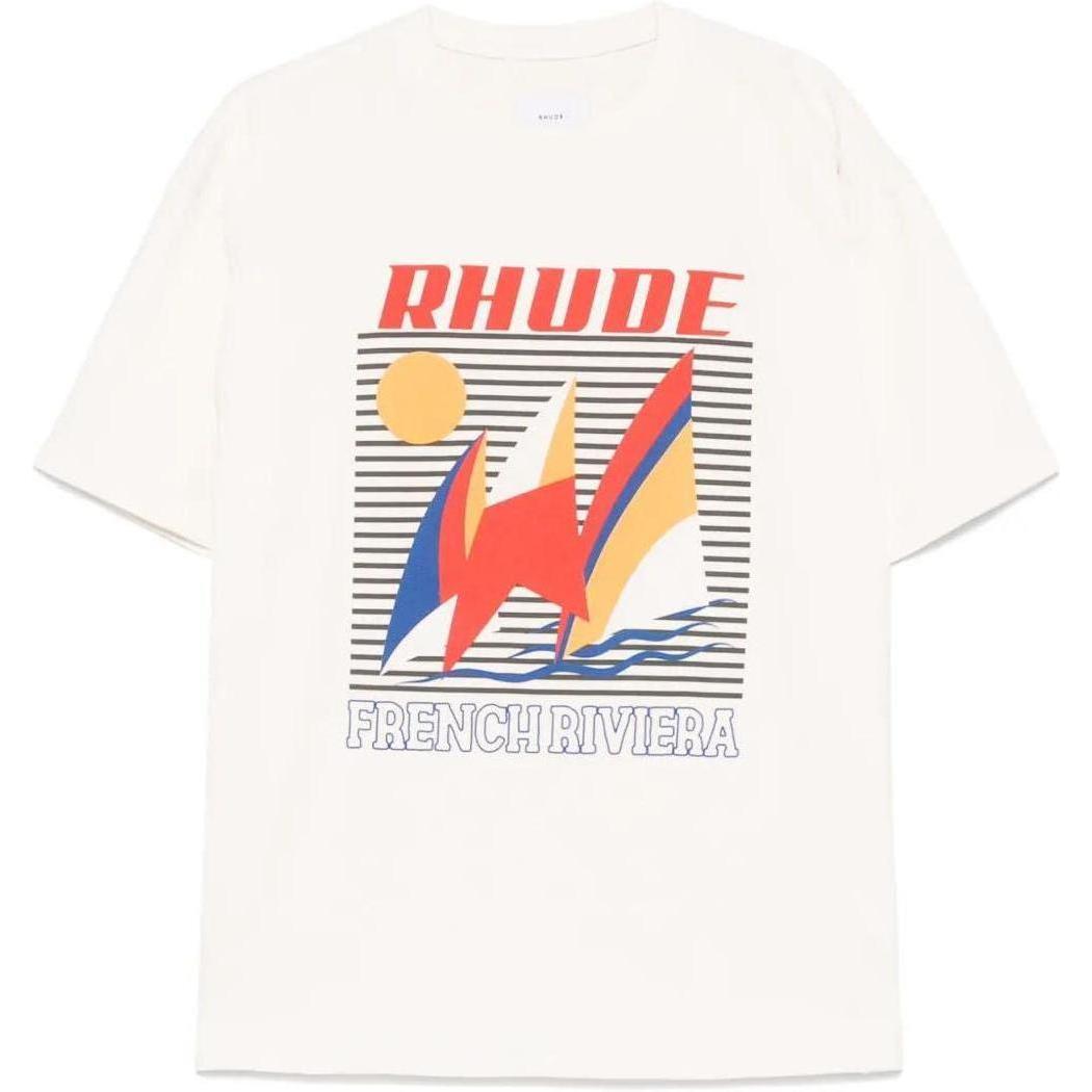 Rhude French Riviera T-Shirt Vintage White