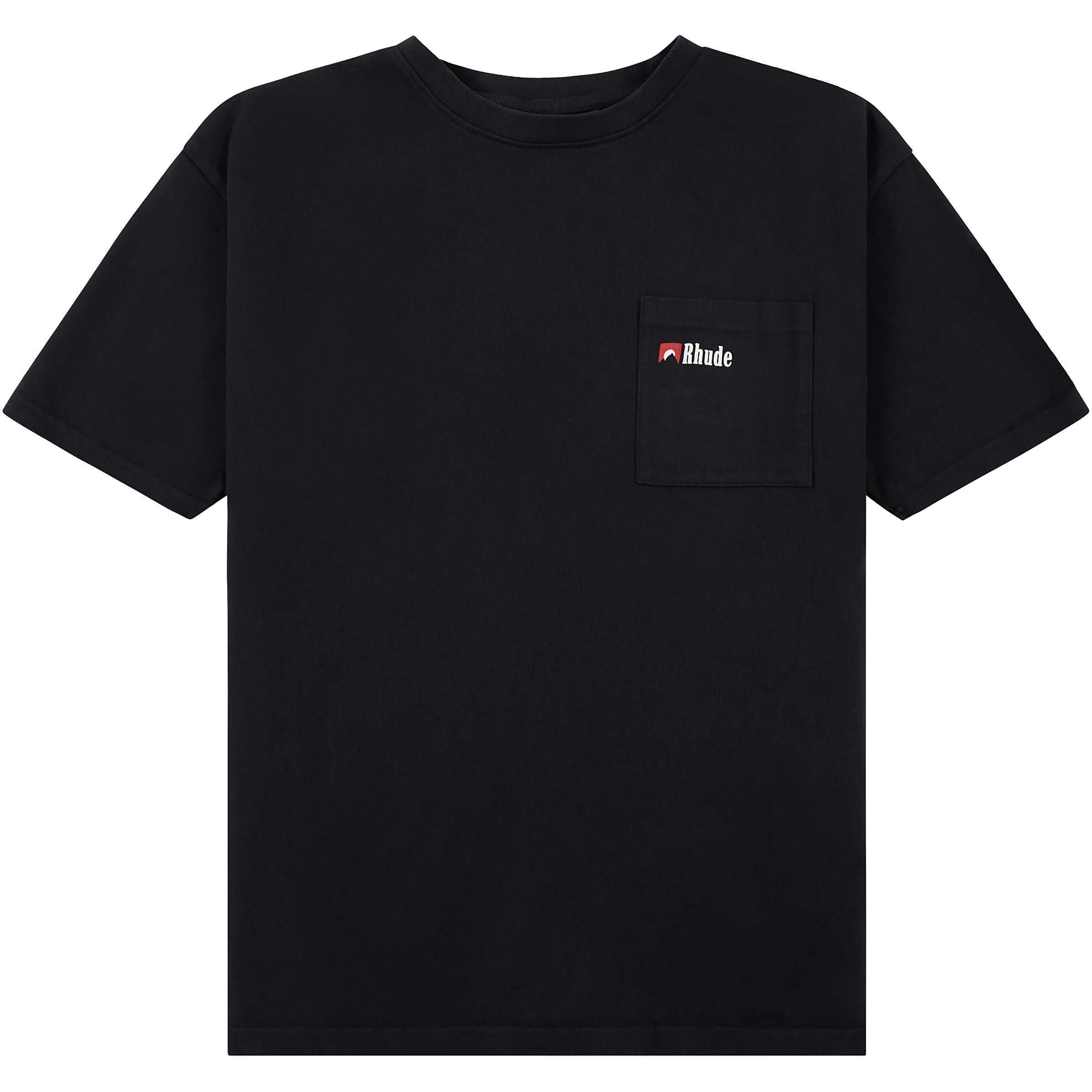 Rhude Moonlight Pocket T-Shirt Black Red