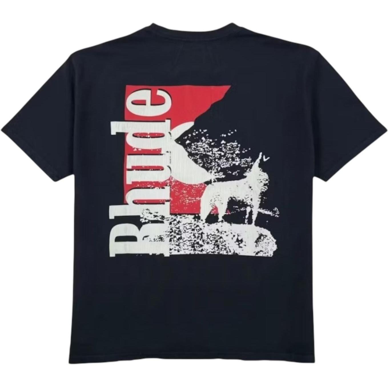 Rhude Moonlight Wolf Pocket Tee Black/White/Red