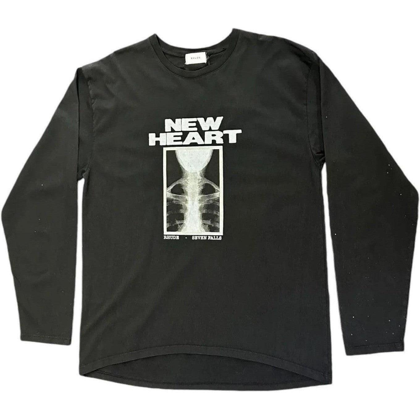 Rhude New Heart L/S T-Shirt Black