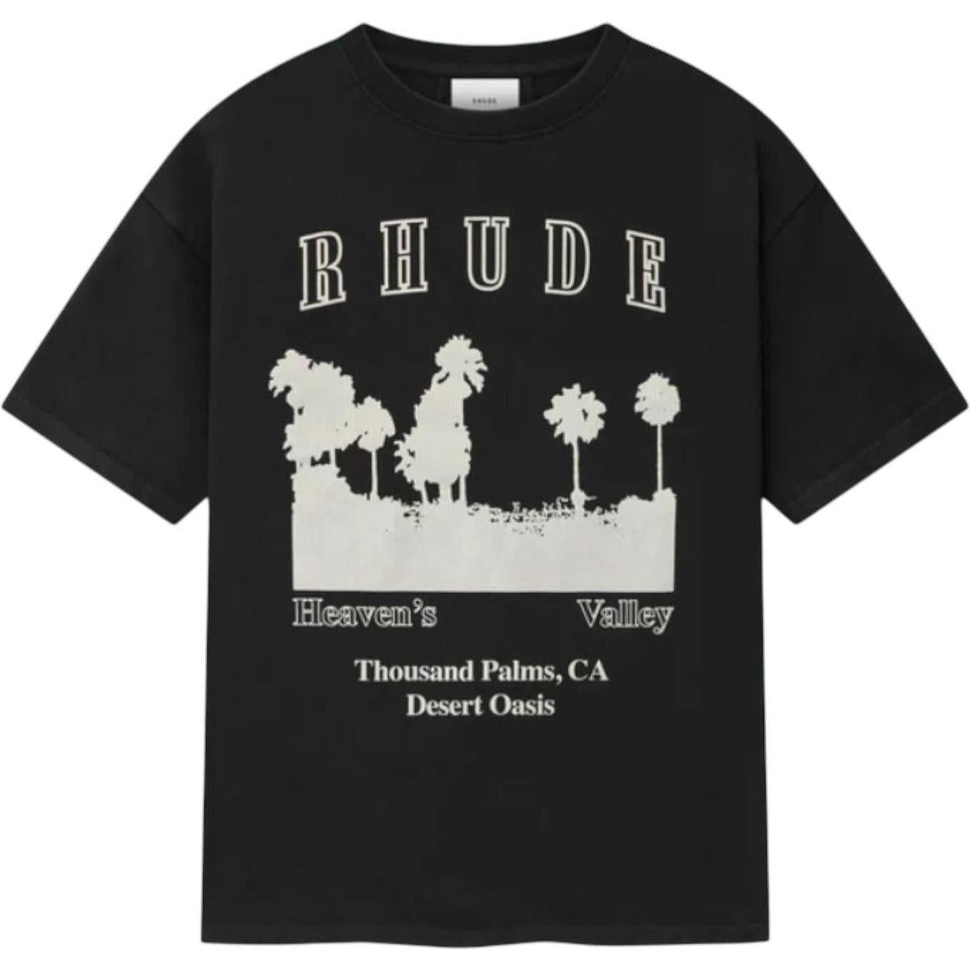 Rhude Thousand Palms Tee Vintage Black/White