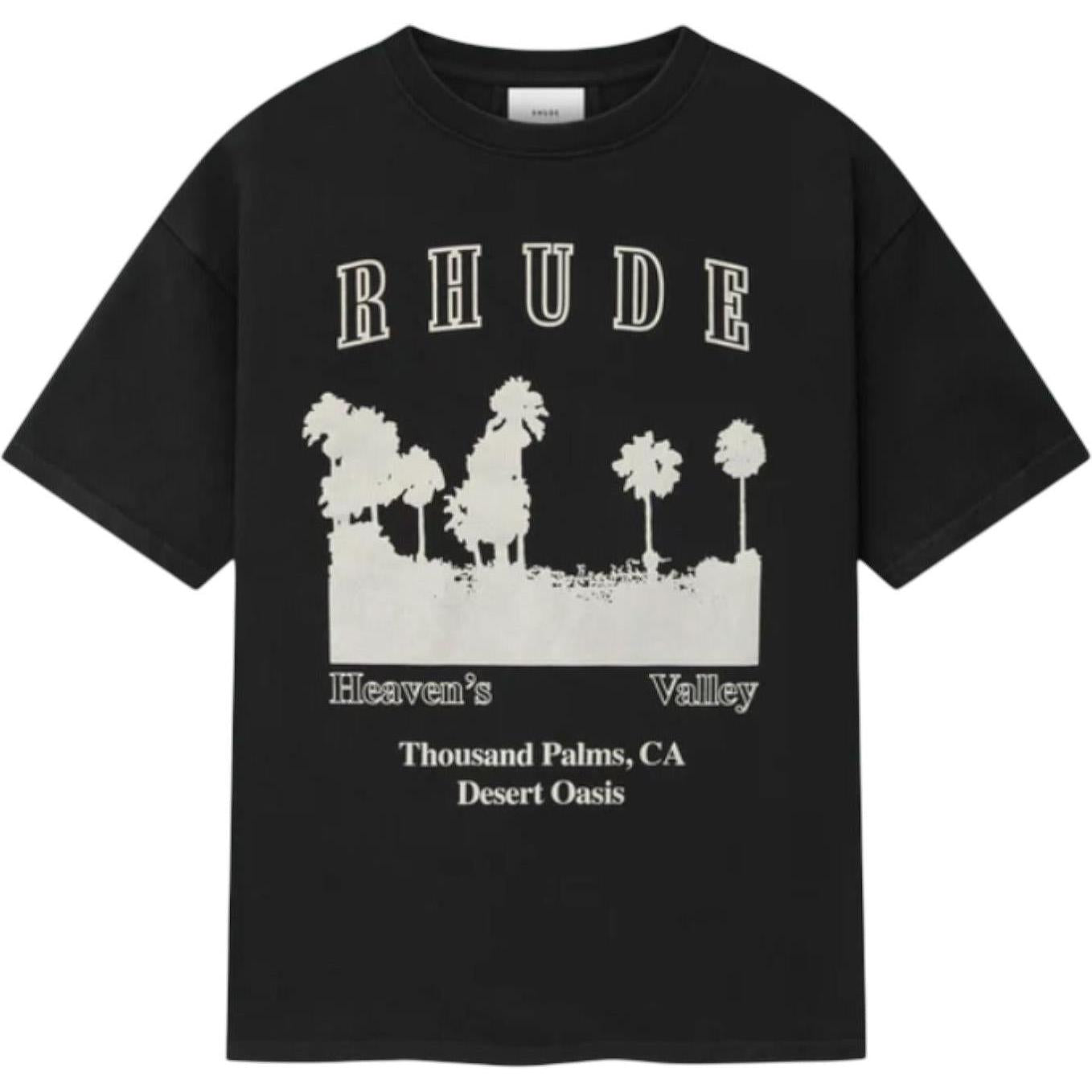 Rhude Thousand Palms Tee Vintage Black/White