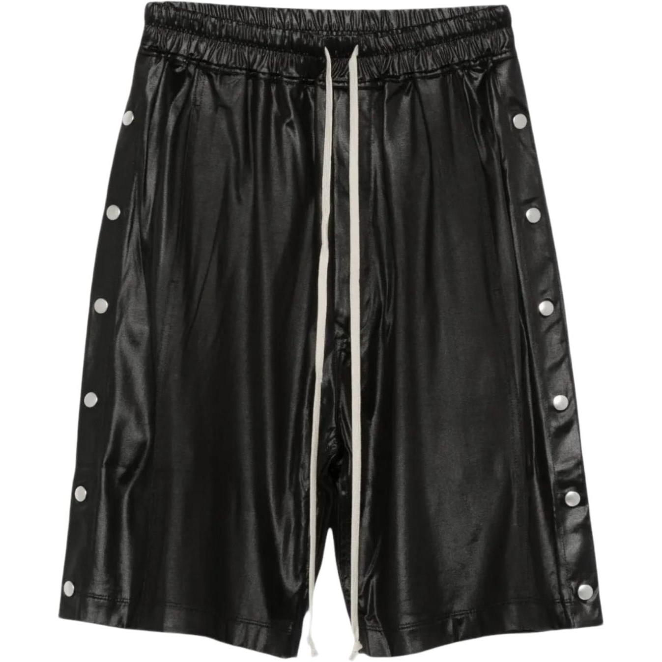 Rick Owen Nylon Wide Pusher Shorts Black