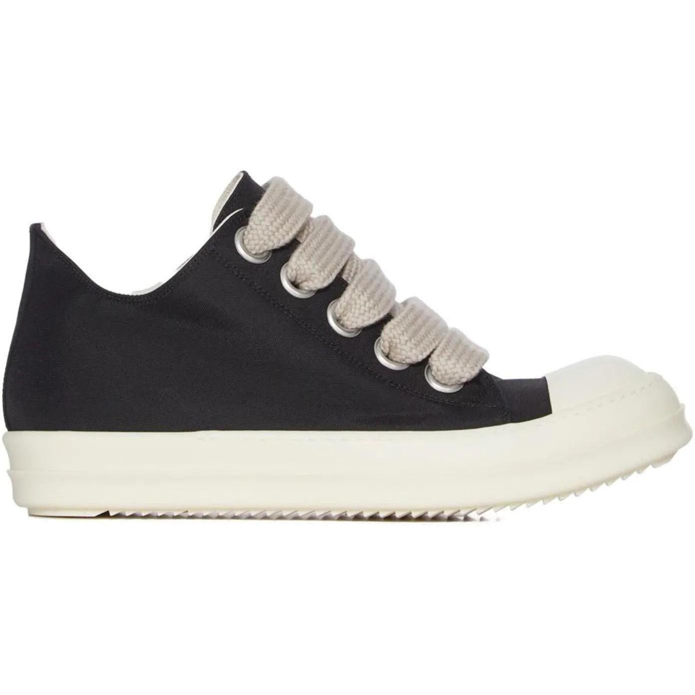 Rick Owens Concordians DRKSHDW Jumbo Laced Nylon Canvas Low Black Milk