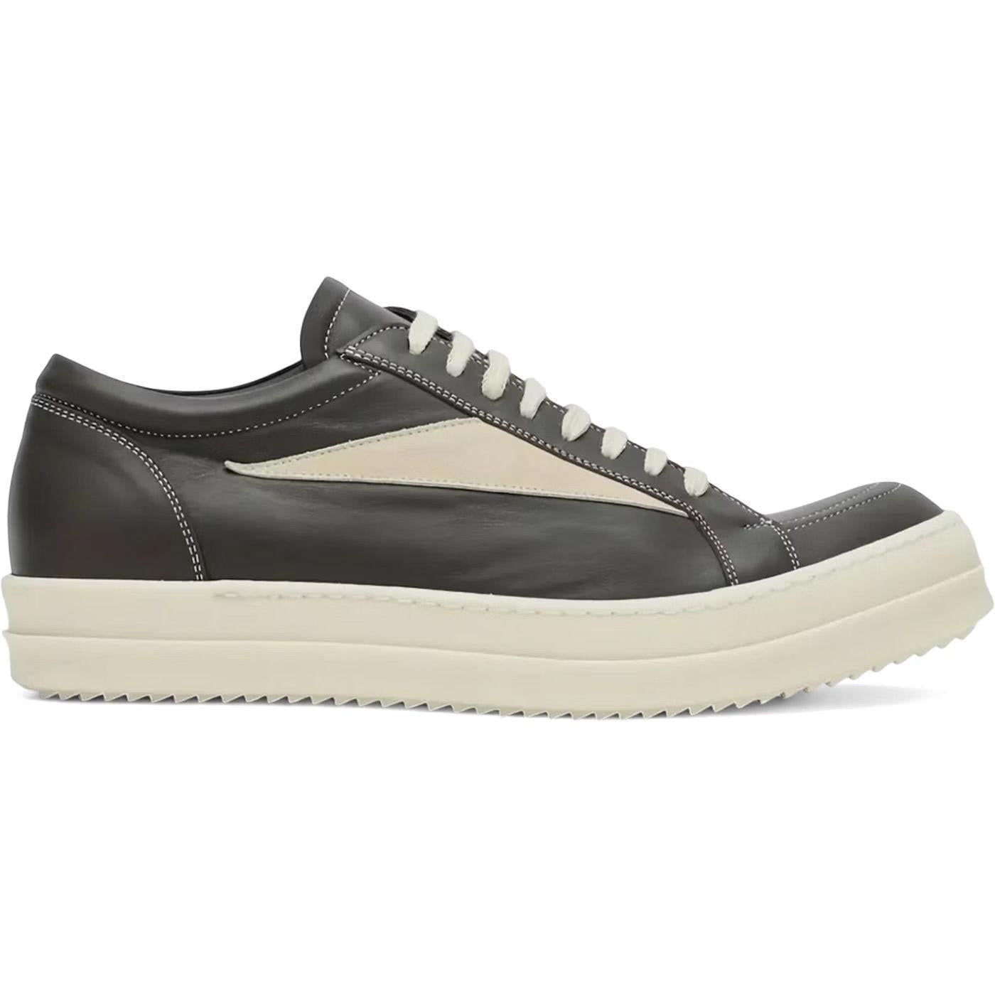 Rick Owens Concordians Vintage Leather Low Dark Dust Milk