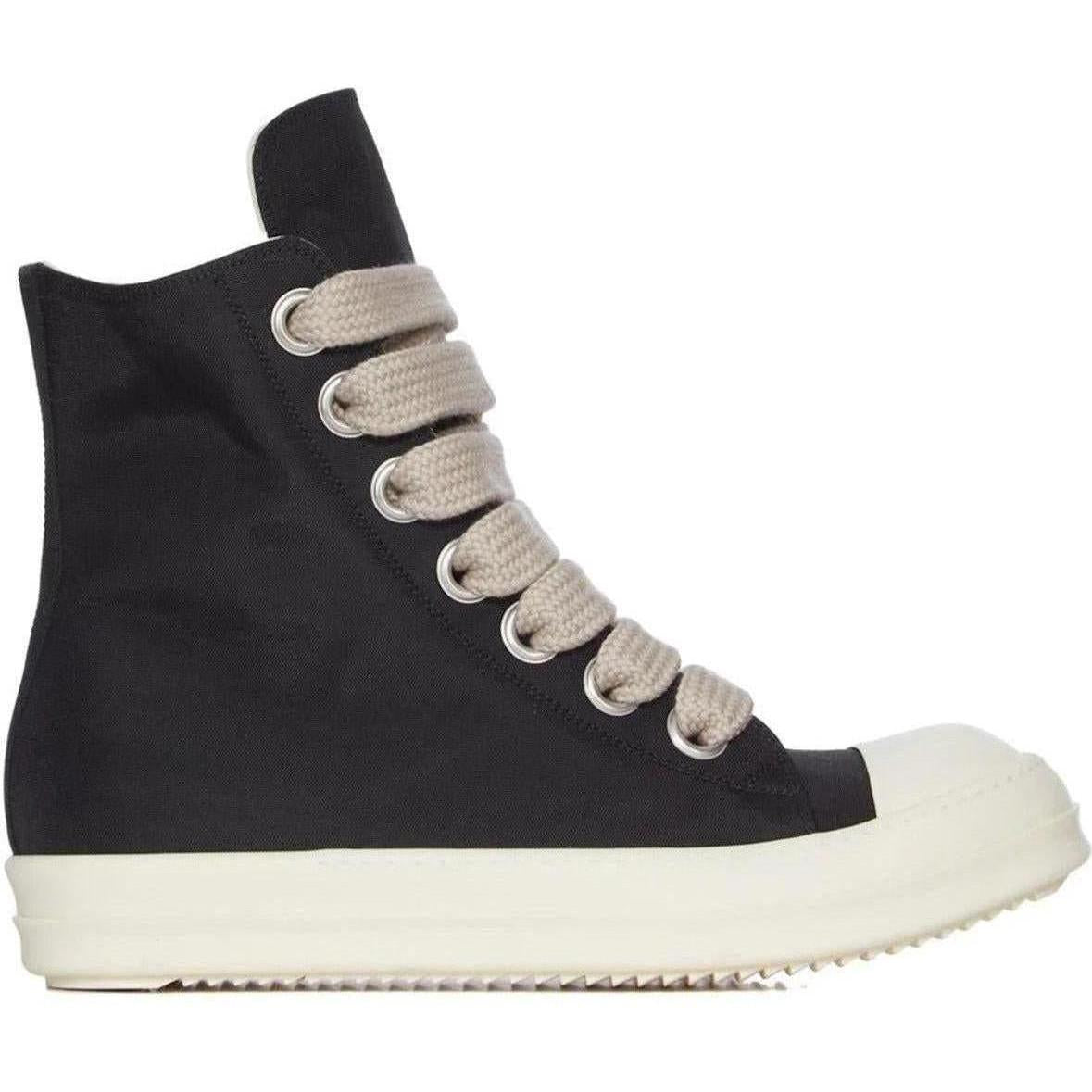 Rick Owens DRKSHDW Concordians Jumbo Lace High Black Milk Nylon Canvas