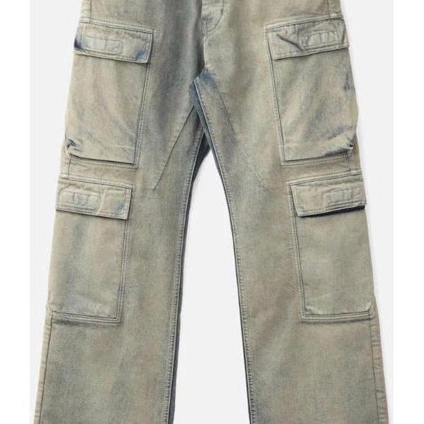 Rick Owens DRKSHDW Double Cargo Jeans Acid Wash